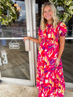 Load image into Gallery viewer, Island Time Pink Floral Maxi Dress
