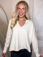 Load image into Gallery viewer, Exposed Light Oatmeal Knit Sweater
