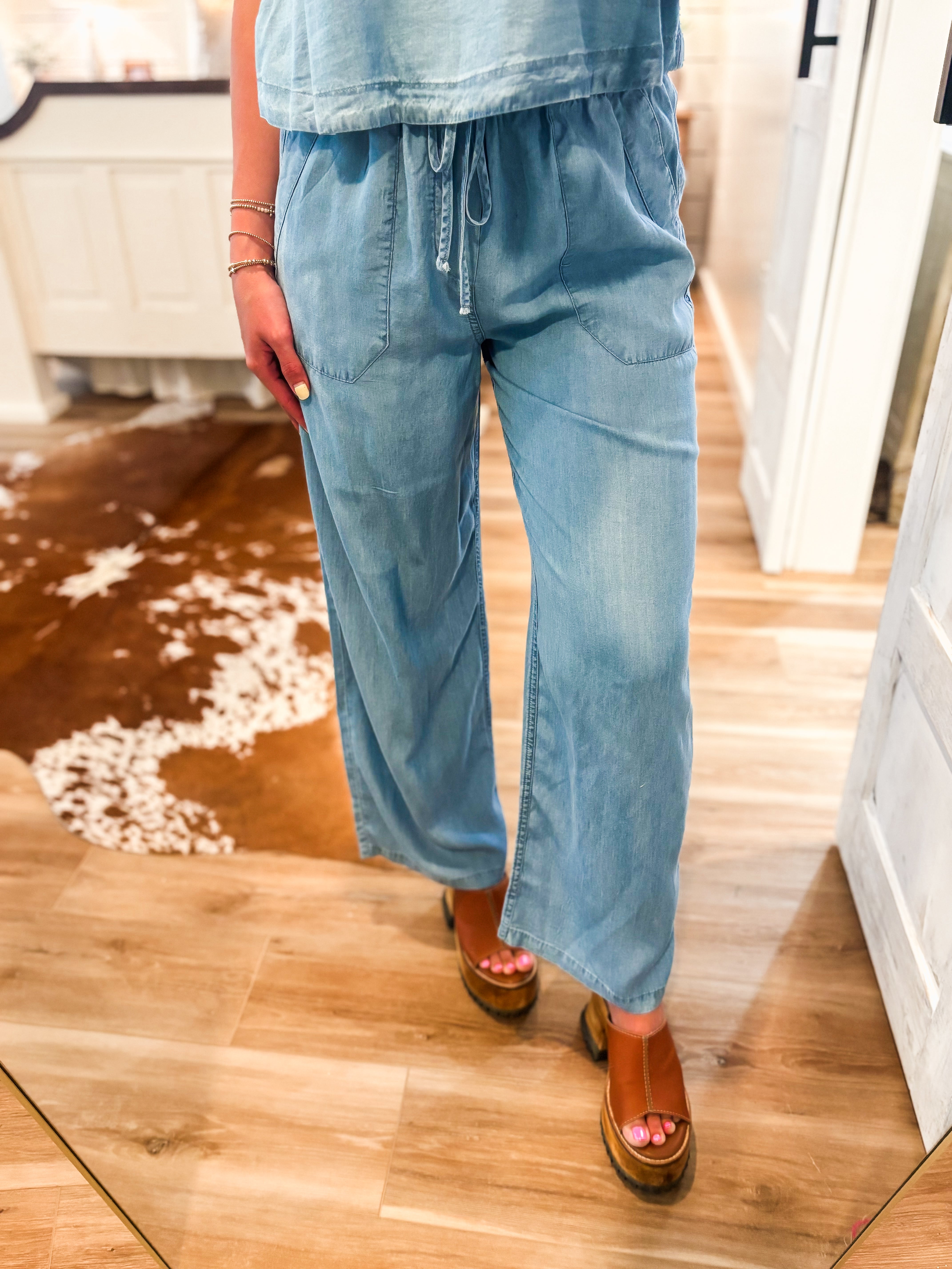 It’s Time Denim Tank & Lounge Pant Set