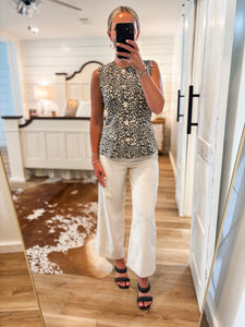 Sweet Regards Leopard Vest Blouse