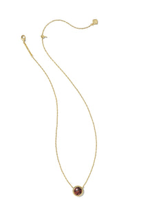 Basketball Orange Goldstone Short Gold Pendant Necklace