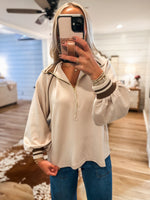 Load image into Gallery viewer, Not For Long Almond Luxe Knit Blouse

