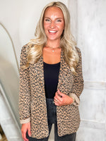Load image into Gallery viewer, Running Wild Leopard Denim Blazer
