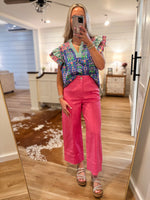 Load image into Gallery viewer, Felt For You Purple Printed THML Blouse
