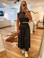 Load image into Gallery viewer, Reminding You Black Balloon Top &amp; Maxi Skirt
