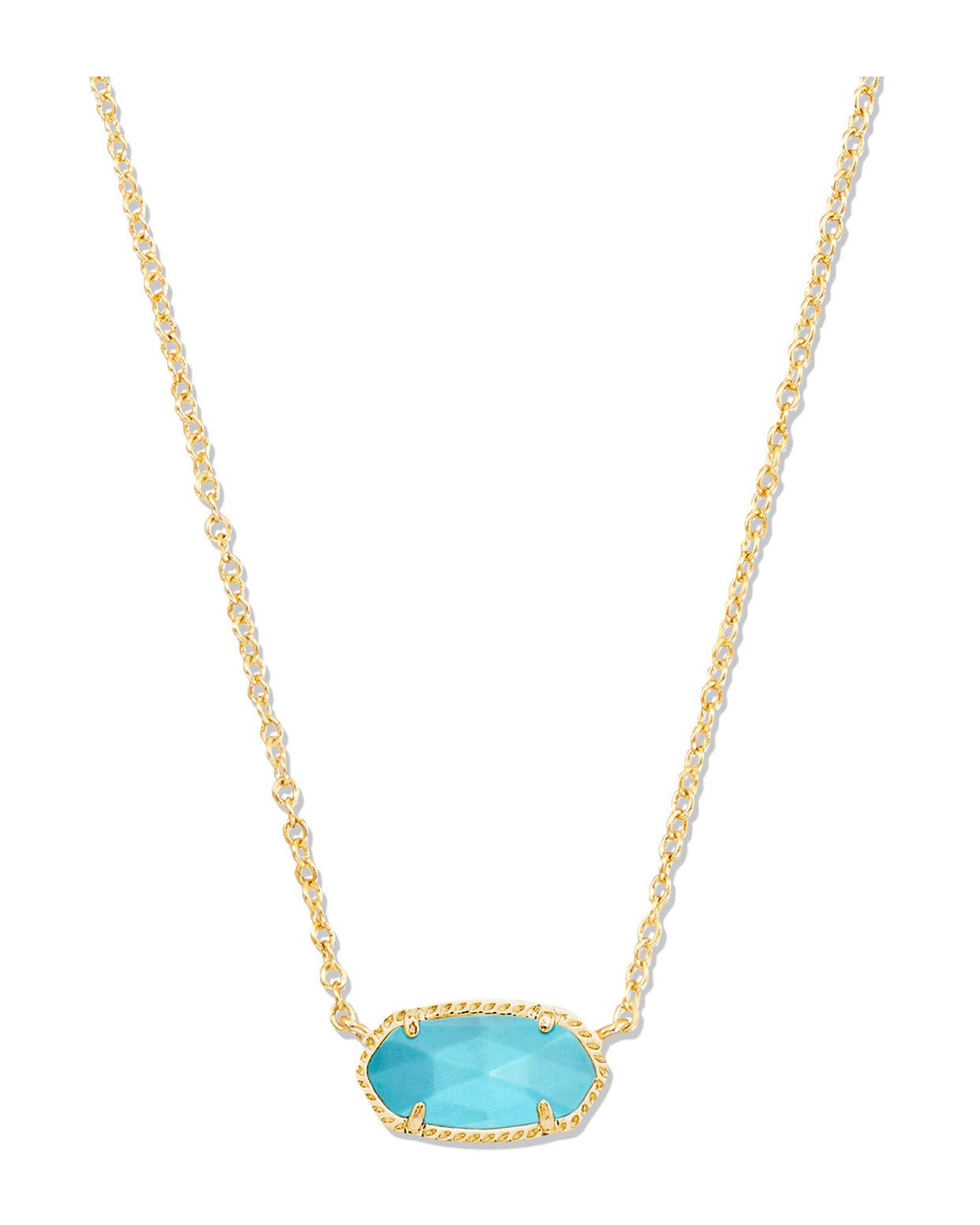 Elisa Turquoise Pendant Gold Necklace
