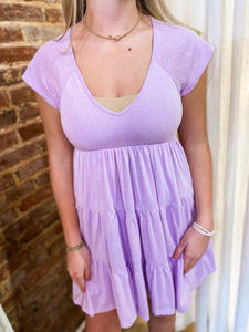 Sweet Thing Basic Lavender Dress