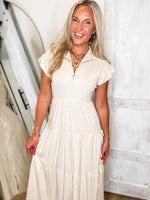 Load image into Gallery viewer, Overcame It Taupe Knit Midi Dress
