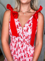 Load image into Gallery viewer, Better Off Red Floral Maxi Dress
