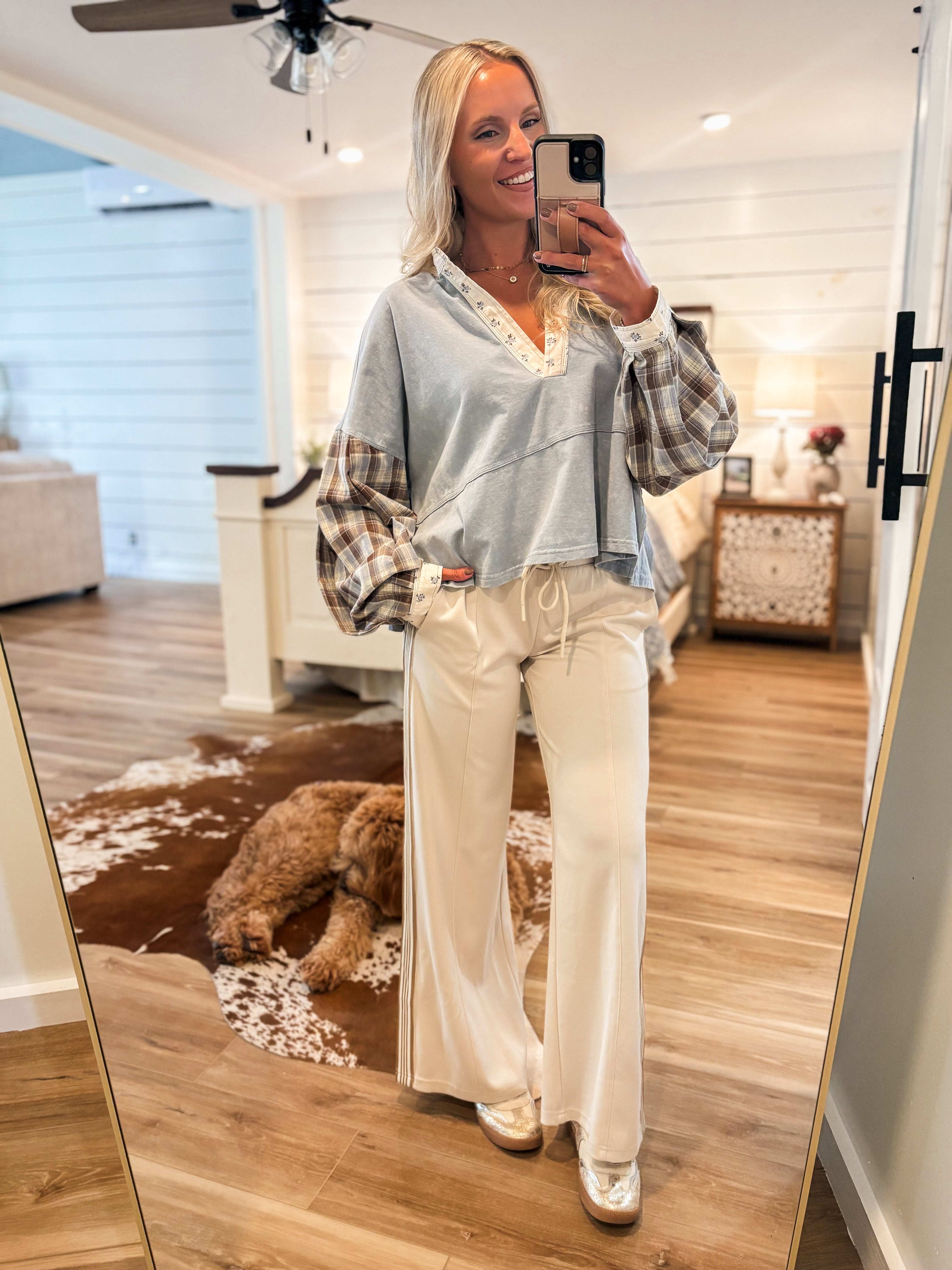 Staying In Ecru Luxe Lounge Pant