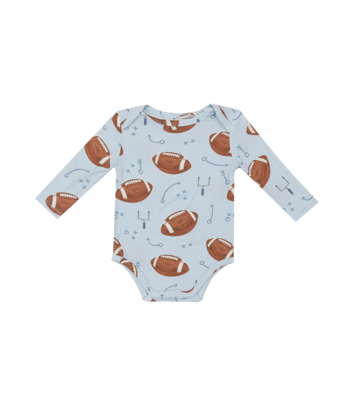 Angel Dear Footballs Blue L/S Bodysuit