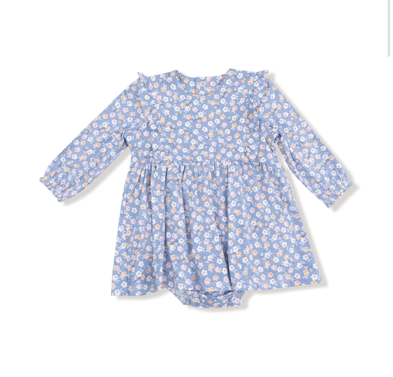 Angel Dear Country Calico Ruffle L/S Bodysuit Dress