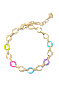 Kelsey Multi Mix Gold Chain Bracelet