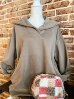 Load image into Gallery viewer, In The Wait Mocha Pullover

