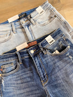 Load image into Gallery viewer, Be Mine Light Washed Frayed Judy Blue Denim Shorts
