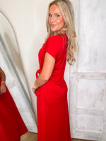 Load image into Gallery viewer, Stop By Red Luxe Knit Midi Dress
