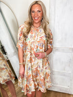Load image into Gallery viewer, Chosen By You Tangerine Paisley Mini Dress
