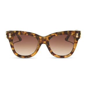 Hawaii - Coconut Palm Tortoise Brown Sugar Gradient Diff Sunglasses - The White Lotus