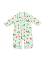 Load image into Gallery viewer, Vintage Reindeer &amp; Santa L/S Coat Romper
