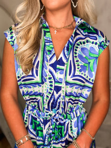 Reason I'm Here Royal Blue Floral PINCH Maxi Dress