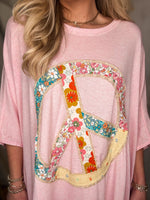 Load image into Gallery viewer, Changing Tune Pink Peace Patch Tunic
