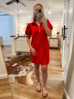 Load image into Gallery viewer, Time Out Red Luxe Knit Mini Dress
