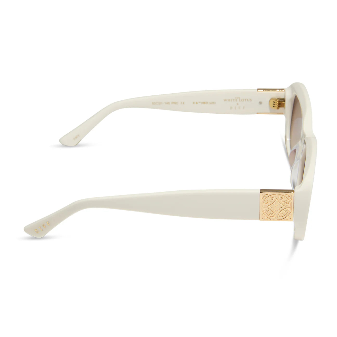 Italy - White Ivory Rich Brown Gradient Diff Sunglasses - The White Lotus