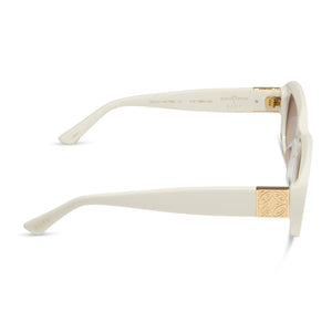 Italy - White Ivory Rich Brown Gradient Diff Sunglasses - The White Lotus
