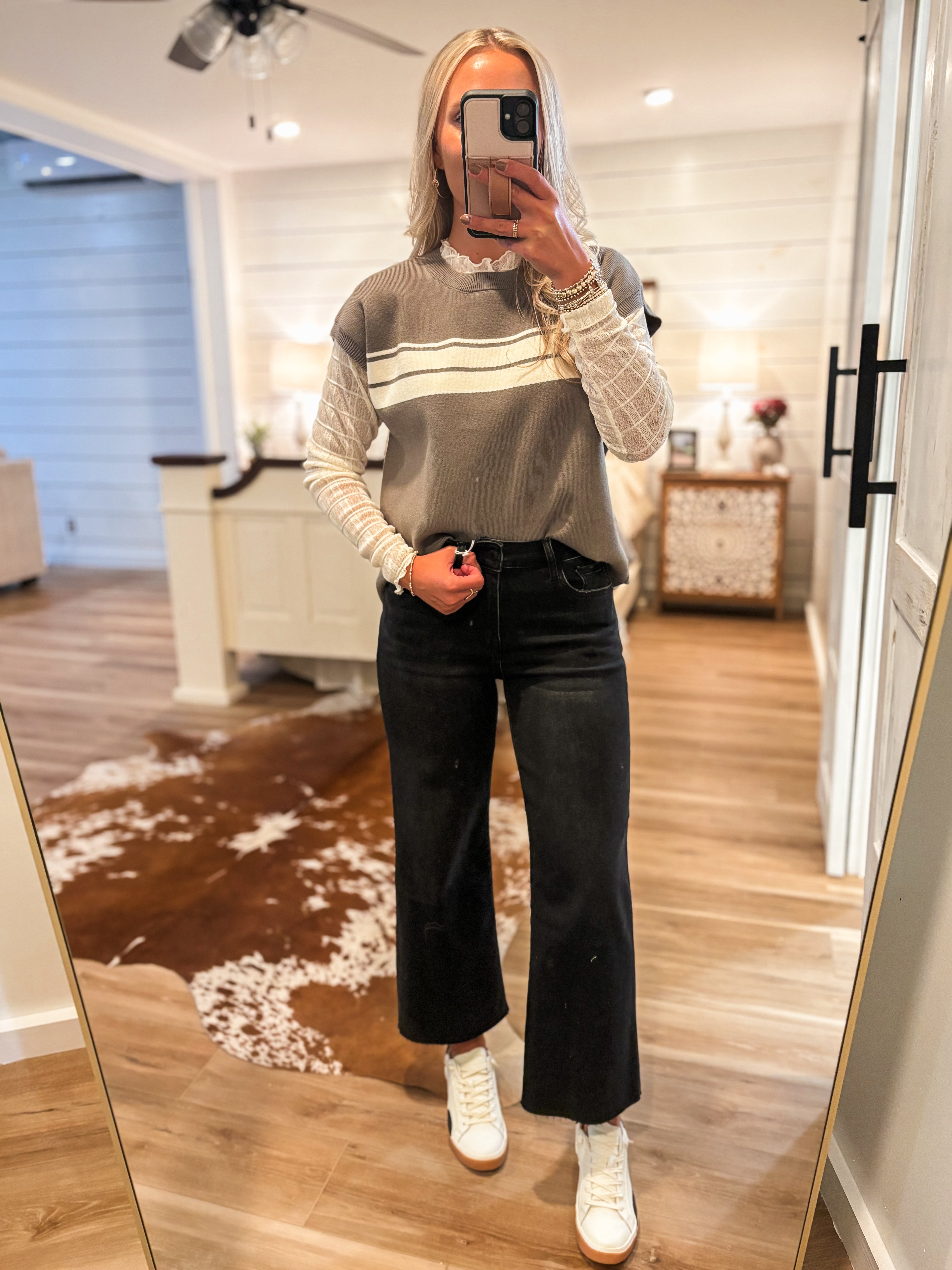 Treated Better Olive Sleeveless Sweater