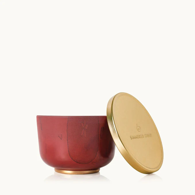 Simmered Cider Candle Tin with Gold Lid