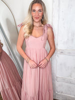 Load image into Gallery viewer, More Than Enough Mauve Babydoll Maxi Dress
