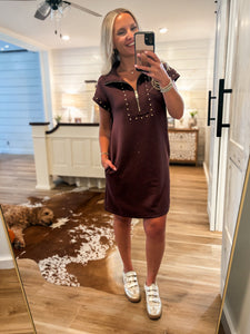Going On Time Mocha Luxe Knit Mini Dress