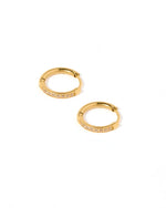 Load image into Gallery viewer, Linny Co Huggie Earrings - Scarlett Hoop Gold 12mm CZ
