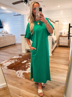 Load image into Gallery viewer, Realizing This Kelly Green Maxi Dress

