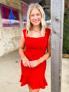 Well Known Red Sleeveless Mini Dress