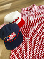 Load image into Gallery viewer, American Flag Navy Fieldstone Hat

