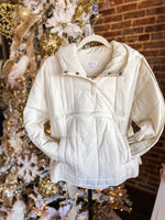 Load image into Gallery viewer, In Good Faith Ivory Quilted Hooded Pullover in
