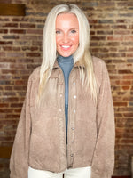 Load image into Gallery viewer, All About You Mocha Button Down Jacket

