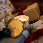 Load image into Gallery viewer, Frasier Fir Candle Tin with Gold Lid
