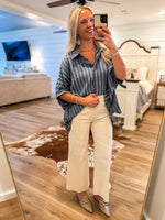 Load image into Gallery viewer, Happened To You Indigo Blouse
