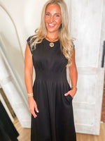 Load image into Gallery viewer, Only Yours Black Luxe Knit Midi Dress
