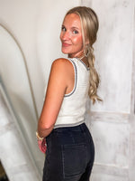 Load image into Gallery viewer, Prepped For The Day Ivory Knit Vest Tank
