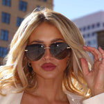 Load image into Gallery viewer, Lenox - Gold Black Grey Gradient Polarized Diff Sunglasses
