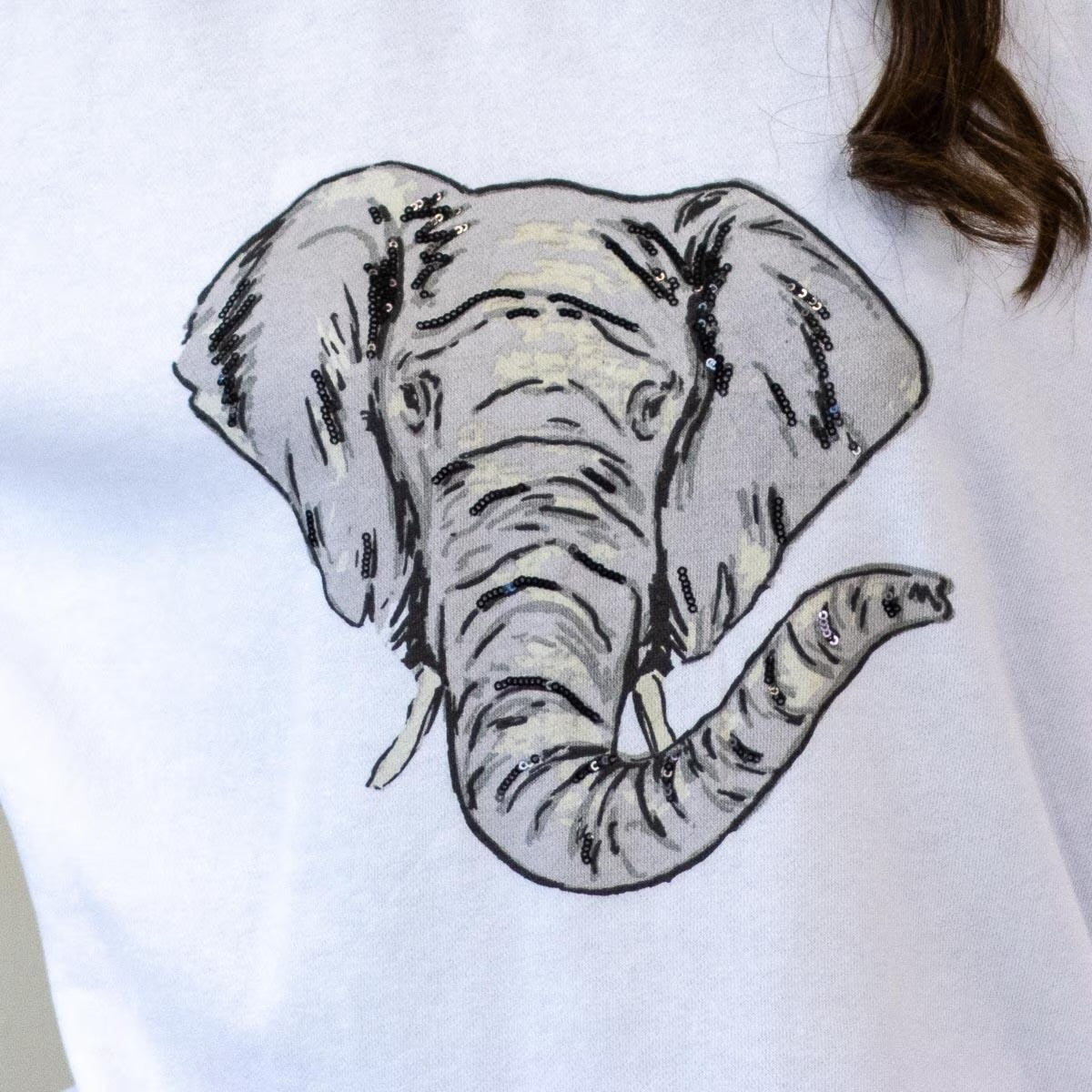 Elephant Sequin Sweatshirt - The Royal Standard