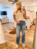 Load image into Gallery viewer, Joysome High Rise Light Wash Dad Vervet Denim
