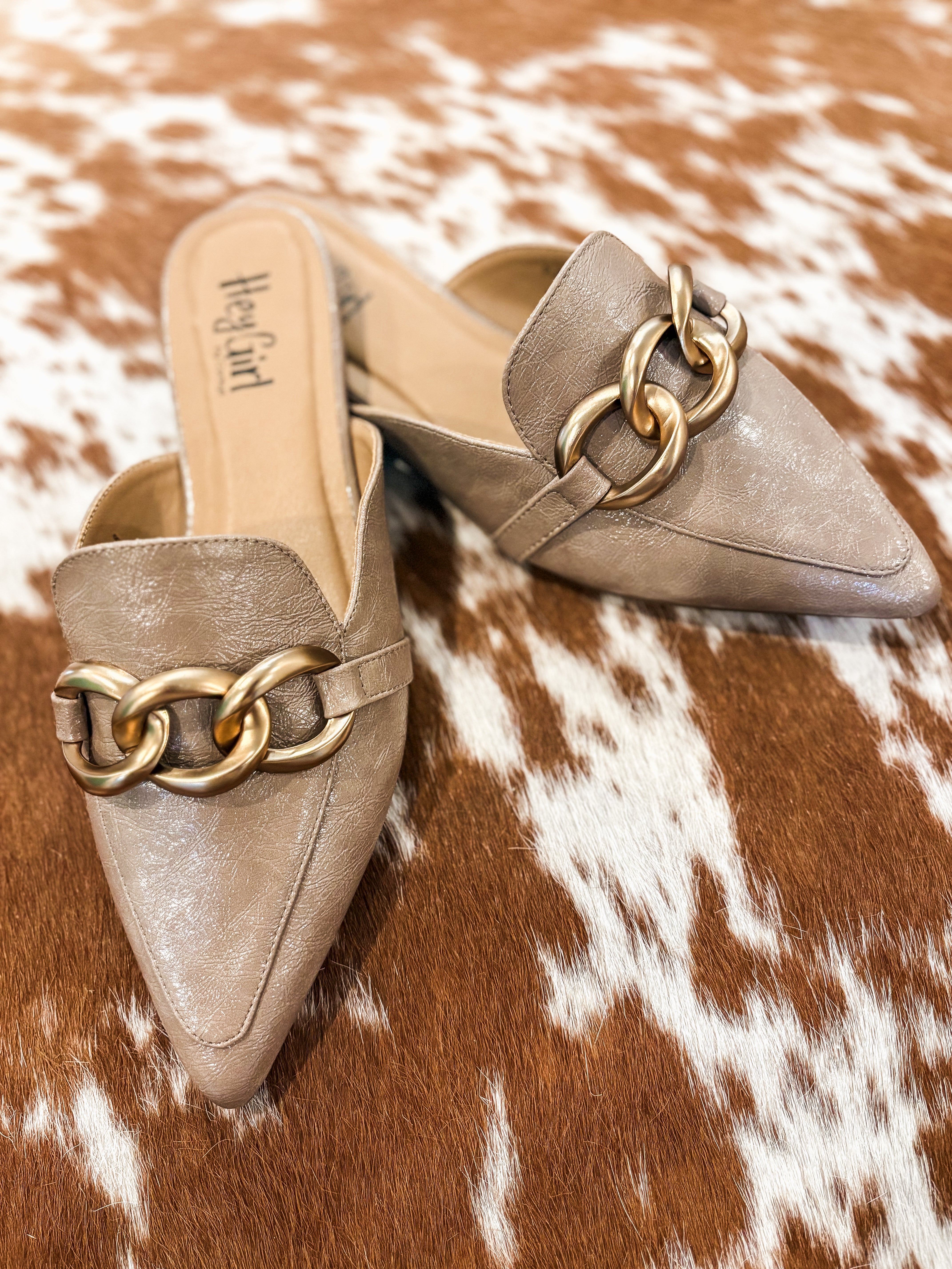 Playin For Keeps Taupe Corkys Mule