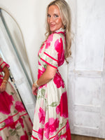 Load image into Gallery viewer, All To You Pink Floral Maxi Dress
