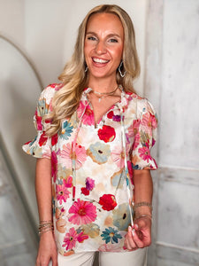 Nothing Sweeter Magenta Floral Blouse