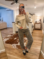 Load image into Gallery viewer, From There Oatmeal Cold Shoulder Sweater
