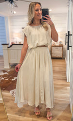Load image into Gallery viewer, Take Me Out Cream Balloon Blouse
